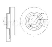 METELLI 2X Disque De Frein Ø278Mm Arrière Pour Mazda 6 Break 2.2 D 2.5