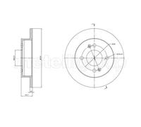 2x Disque de frein plein 23-1761C METELLI pour HYUNDAI i10 II i10 III
