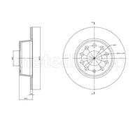 2x Disque de frein plein 23-1863C METELLI pour SEAT AUDI SKODA VW