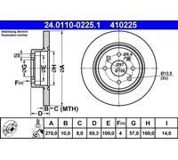 ATE 24.0110-0225.1 Disque de frein