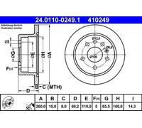 ATE 24.0110-0249.1 Disque de frein