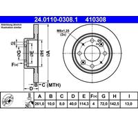 DISQUE DE FREIN KIA T. CARENS/CLARUS 1.6-2.0 96-06