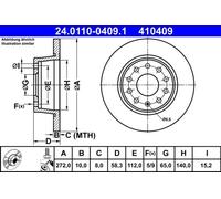 Disque de frein AUDI Q2 30 TFSI 24.0110-0409.1