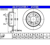 ATE 24.0112-0185.1 Disque de frein