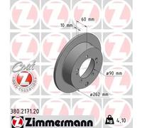 2x Disque de frein plein 380.2171.20 ZIMMERMANN pour MITSUBISHI ECLIPSE II