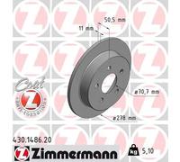 2x Disque de frein plein 430.1486.20 ZIMMERMANN pour CHEVROLET OPEL PONTIAC