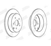2x Disque de frein plein 562415JC JURID pour TOYOTA COROLLA COROLLA Break