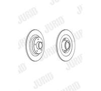 2x Disque de frein plein 562974J-1 JURID pour RENAULT GRAND SCÉNIC III