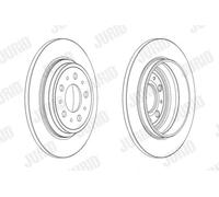 2x Disque de frein plein 563090JC JURID pour VOLVO S70 V70 I