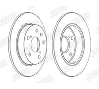 Jurid Disque de frein 563141JC plein Ø259 mm arrière pour Suzuki Swift IV, SX4, S‑Cross, Vitara