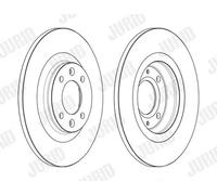 2x Disque de frein plein 563162JC JURID pour CITROËN PEUGEOT DS