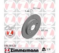 Otto Zimmermann Disque de frein plein 590.2811.20 pour TOYOTA AURIS Lot de 2