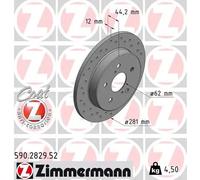 2x Disque de frein plein 590.2829.52 ZIMMERMANN pour LEXUS TOYOTA