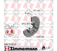 Disque de frein ZIMMERMANN 600.3220.20