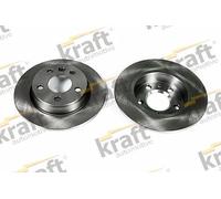 2x Disque de frein plein 6050500 KRAFT AUTOMOTIVE pour VW FORD SEAT