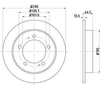 HELLA 8Dd 355 103-611 Disque De Frein - 53403Pro - Revêtu