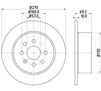2x Disque de frein plein 8DD 355 104-661 HELLA pour OPEL VECTRA B VECTRA B Break