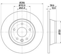 HELLA 8Dd 355 113-841 Disque De Frein - 54594Pro - Revêtu