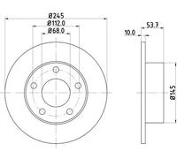 Disque de frein HELLA 8DD 355 118-581