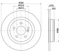 2x Disque de frein plein 8DD 355 122-871 HELLA pour MERCEDES-BENZ SLK SLC