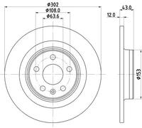HELLA 8DD 355 126-991 Disque de frein