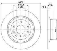 HELLA 8DD 355 133-481 Disque de frein