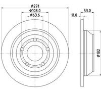 HELLA 8DD 355 133-781 Disque de frein