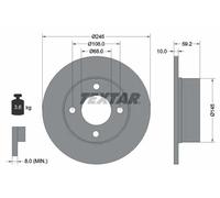 2x Disque de frein plein 92026100 TEXTAR pour AUDI 80 B3 A trois volumes 90 B2