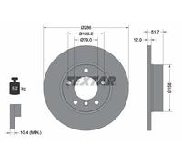 2 x TEXTAR 92055503 Disque de frein pour BMW
