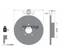 TEXTAR 92057405 Disque de frein