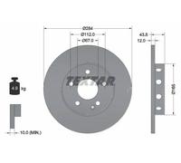 2x Disque de frein plein 92059303 TEXTAR pour MERCEDES-BENZ CLASSE C