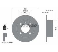 TEXTAR 92059700 Disque de frein