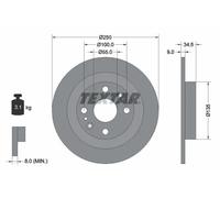 2x Disque de frein plein 92061700 TEXTAR pour MAZDA 323 S IV 323 C IV 323 F IV