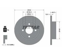 TEXTAR 92063300 Disque de frein
