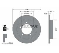 2x Disque de frein plein 92066003 TEXTAR pour SUZUKI VITARA Cabrio VITARA X-90