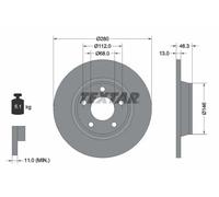 TEXTAR 92071605 Disque de frein