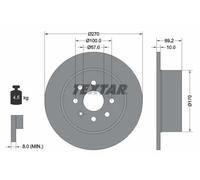 TEXTAR 92075503 Disque de frein