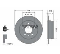 2x Disque de frein plein 92099703 TEXTAR pour MERCEDES-BENZ VANEO