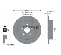 2x Disque de frein plein 92108600 TEXTAR pour CHRYSLER DODGE PLYMOUTH