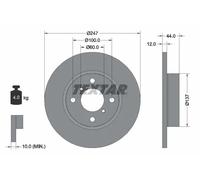 TEXTAR 92110803 Disque de frein