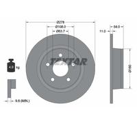 2x Disque de frein TEXTAR 92124903 convient pour FORD