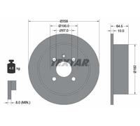 2x Disque de frein plein 92129000 TEXTAR pour DAEWOO NUBIRA NUBIRA Wagon