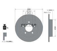 TEXTAR 92130500 Disque de frein