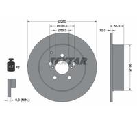 Textar Disque de frein 92135703 pour Toyota Avensis (T25) 2006-2008