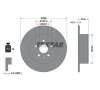 2x Disque de frein plein 92135903 TEXTAR pour TOYOTA AVENSIS AVENSIS Liftback