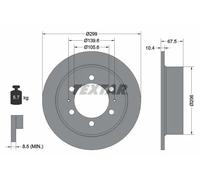 2x Disque de frein plein 92138500 TEXTAR pour SSANGYONG DAEWOO