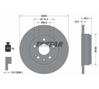 2x Disque de frein plein 92144500 TEXTAR pour HONDA STREAM FR-V