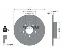 TEXTAR 92145203 Disque de frein