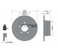 2x Disque de frein plein 92146003 TEXTAR pour BMW Z4 Roadster