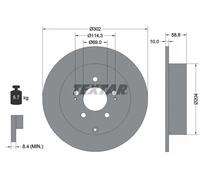 2x Disque de frein plein 92148403 TEXTAR pour MITSUBISHI GRANDIS